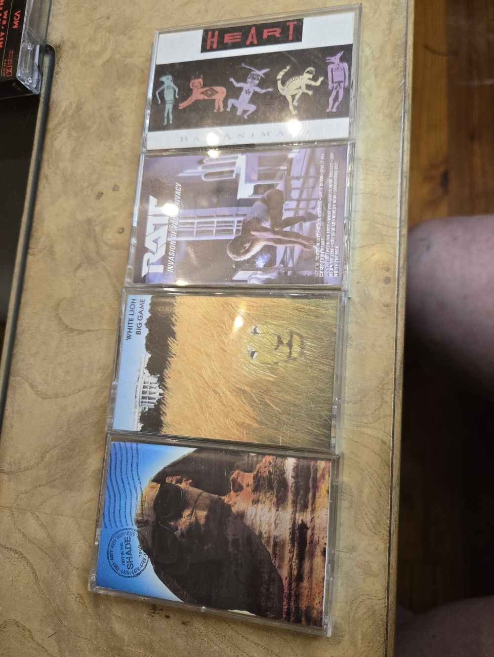 Vintage Rock Cassette Tape Lot - 4 Albums Heart, White Lion, Ratt & Kiss
